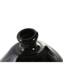 Jarrón Home ESPRIT Negro Cristal reciclado 31 x 31 x 32 cm