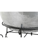 Jarrón Home ESPRIT Negro Plateado Aluminio Hierro 75 x 75 x 90 cm