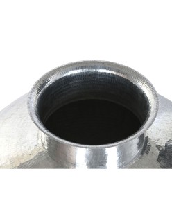 Vaso Home ESPRIT Nero Argentato Alluminio Ferro 75 x 75 x 90 cm