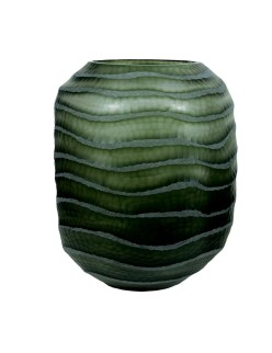 Jarrón Home ESPRIT Verde Cristal Moderno 27 x 27 x 33 cm