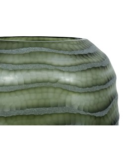 Jarrón Home ESPRIT Verde Cristal Moderno 27 x 27 x 33 cm