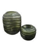 Jarrón Home ESPRIT Verde Cristal Moderno 27 x 27 x 33 cm