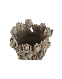 Jarrón Home ESPRIT Gris Cemento Tulipán 29 x 27 x 32 cm