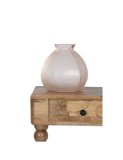 Jarrón Home ESPRIT Rosa Cristal Moderno 28 x 28 x 27 cm