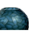 Jarrón Home ESPRIT Azul Cristal Moderno 29 x 29 x 30 cm