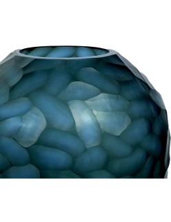 Jarrón Home ESPRIT Azul Cristal Moderno 29 x 29 x 30 cm