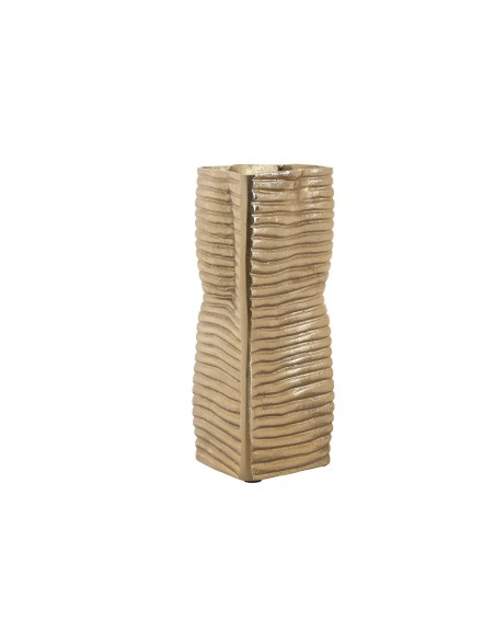 Vase Home ESPRIT Golden Aluminium Abstract Modern 17 x 15 x 33 cm