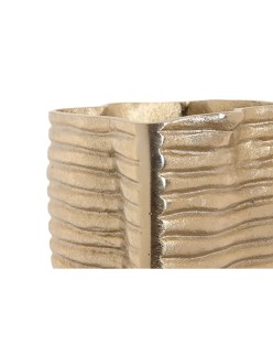 Vaso Home ESPRIT Dorato Alluminio Astratto Moderno 17 x 15 x 33 cm