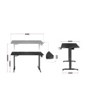 Schreibtisch Huzaro HZ-Hero 8.5 Schwarz 140 x 60 cm