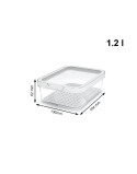 Récipient de Conservation des Aliments Rotho Rondo Cauma Blanc Transparent 1,2 L