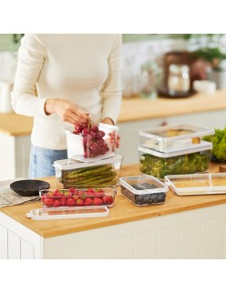 Recipiente para Conservar Alimentos Rotho Rondo Cauma Branco Transparente 1,2 L