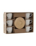 Ensemble de tasses à café Home ESPRIT Blanc Bambou Porcelaine 90 ml