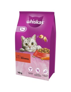 Cibo per gatti Whiskas 5900951014345 Adulto Carne di vitello 14 Kg