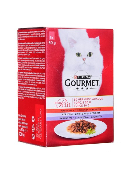 Katzenfutter Purina Gourmet Rindfleisch Lamm 6 x 50 g