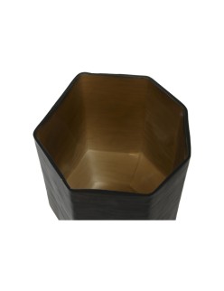 Jarrón Home ESPRIT Gris oscuro Cristal Moderno 18 x 18 x 22 cm