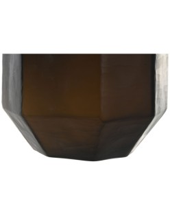 Jarrón Home ESPRIT Gris oscuro Cristal Moderno 18 x 18 x 22 cm