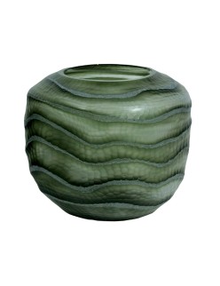 Jarrón Home ESPRIT Verde Cristal Moderno 20 x 20 x 18 cm