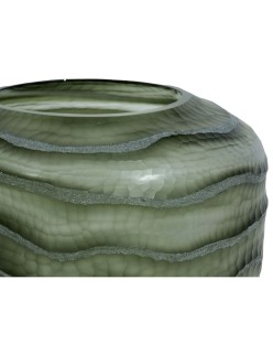 Jarrón Home ESPRIT Verde Cristal Moderno 20 x 20 x 18 cm