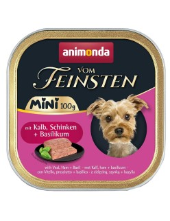Comida húmeda Animonda Vom Feinsten Adult Mini Veal, ham and basil Ternera 100 g