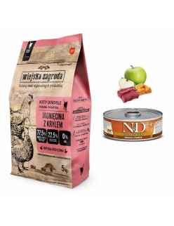 Comida para gato WIEJSKA ZAGRODA Lamb with krill Cordero 5 kg