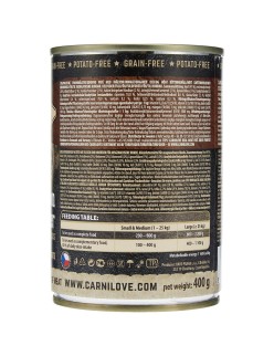 Wet food Carnilove Wild Wet Venison & Reindeer Deer Reindeer 400 g