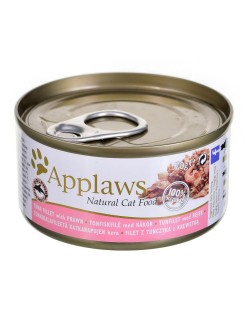 Comida para gato Applaws Tuna fillet with prawn in broth Pescado Gambas 70 g