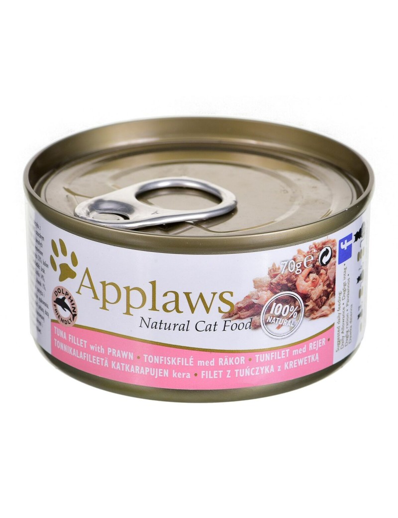 Comida para gato Applaws Tuna fillet with prawn in broth Pescado Gambas 70 g
