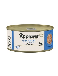 Comida para gato Applaws Tuna fillet with crab in broth Atún Pescado Cangrejo 70 g