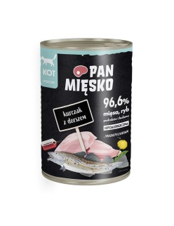 Comida para gato PAN MIĘSKO Mr. Meat Chicken con bacalao Pollo 400 g