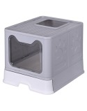 Arenero para Gatos Diamentiq Yoko Blanco Gris Plástico