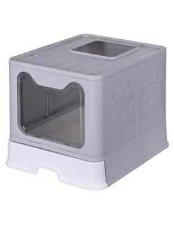 Arenero para Gatos Diamentiq Yoko Blanco Gris Plástico