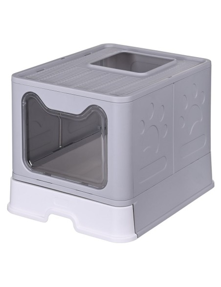 Arenero para Gatos Diamentiq Yoko Blanco Gris Plástico