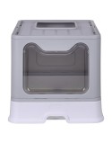Arenero para Gatos Diamentiq Yoko Blanco Gris Plástico