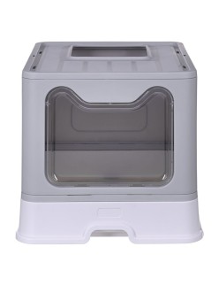 Arenero para Gatos Diamentiq Yoko Blanco Gris Plástico