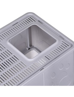 Arenero para Gatos Diamentiq Yoko Blanco Gris Plástico