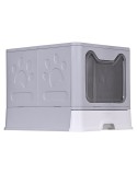 Arenero para Gatos Diamentiq Yoko Blanco Gris Plástico