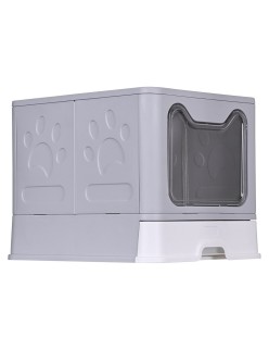 Arenero para Gatos Diamentiq Yoko Blanco Gris Plástico