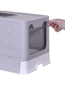 Lettiera per Gatti Diamentiq Yoko Bianco Grigio Plastica