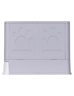 Arenero para Gatos Diamentiq Yoko Blanco Gris Plástico