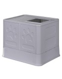 Arenero para Gatos Diamentiq Yoko Blanco Gris Plástico