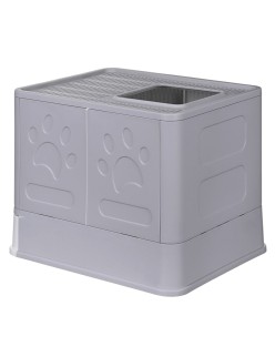 Arenero para Gatos Diamentiq Yoko Blanco Gris Plástico