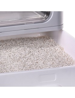 Arenero para Gatos Diamentiq Yoko Blanco Gris Plástico