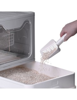 Caixa de Areia para Gatos Diamentiq Yoko Branco Cinzento Plástico