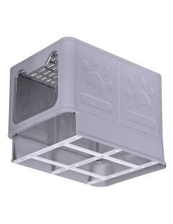 Arenero para Gatos Diamentiq Yoko Blanco Gris Plástico