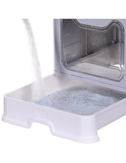 Arenero para Gatos Diamentiq Yoko Blanco Gris Plástico