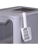 Arenero para Gatos Diamentiq Yoko Blanco Gris Plástico