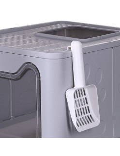 Arenero para Gatos Diamentiq Yoko Blanco Gris Plástico