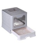 Arenero para Gatos Diamentiq Yoko Blanco Gris Plástico
