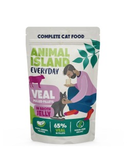 Comida para gato ANIMAL ISLAND Everyday Jelly Veal 12 x 85 g