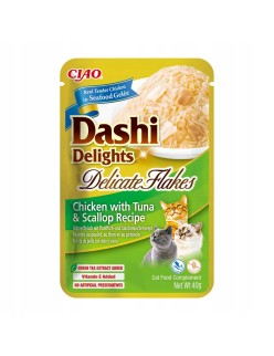 Snack para Gatos Inaba Dashi Delights Delicate Flakes Pollo 40 g